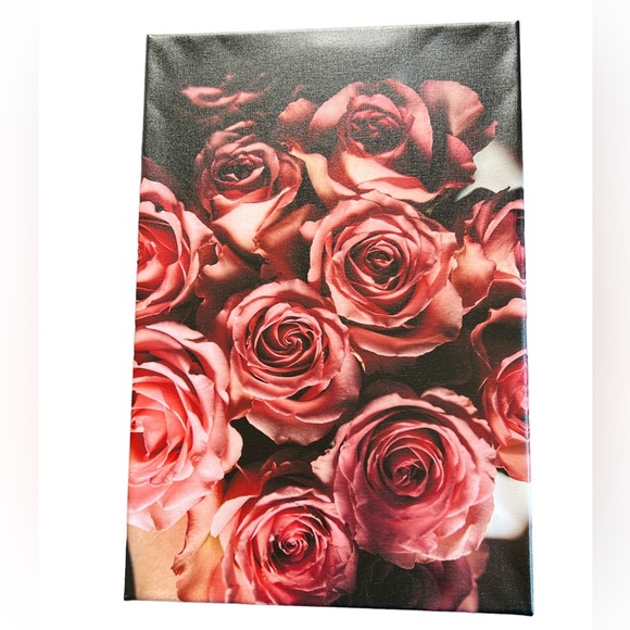 Pink Roses on Canvas - Picture 1 of 3